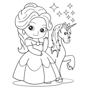 Princess - Coloring Book for Little Artists! - (PDF File 10 Pages)